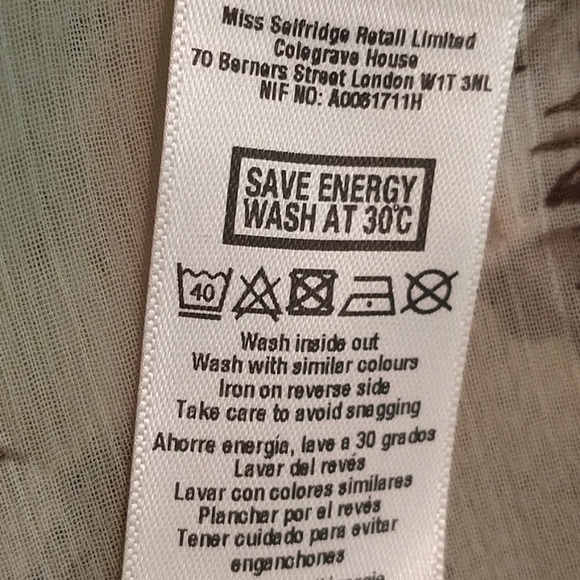 NWOT Miss Selfridge Shear floral print blouse - Picture 5 of 5